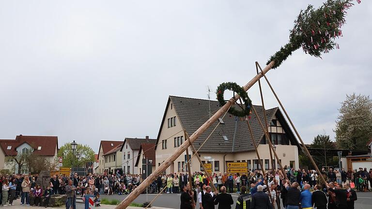 Im vergangenen Jahr wurde in Reichenbach ein Maibaum aufgestellt.       -  Im vergangenen Jahr wurde in Reichenbach ein Maibaum aufgestellt.