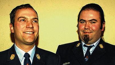Wiedergewählt: Einhellig erhielten Kommandant Thorsten Schlotter (rechts) und sein Stellvertreter Stefan Karch bei der Versammlung der Eltingshäuser Feuerwehr das Vertrauen.