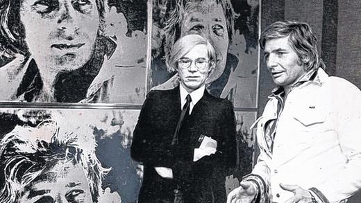 Gunter Sachs und Andy Warhol: Bei Eröffnung der Hamburger Galerie 1972.