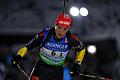 Die letzte Saison der Biathletin Sabrina Buchholz: Das Bild zeigt die Sportlerin im Januar 2012, wie sie bei den Staffel-Wettbewerben der Frauen im Biathlon-Weltcup in Oberhof ins Stadion einläuft.