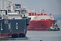 Vierter Flüssiggas-Tanker macht am Terminal in Mukran fest       -  Etliche Tanker transportieren Flüssiggas über die Weltmeere. Die Emissionen durch Erdgas steigen 2024 stärker als die durch Öl und Kohle. (Archivbild)