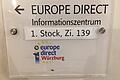 Europe Direct - für das Informationszentrum im Würzburger Rathaus gibt es keine Förderung mehr.