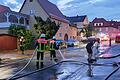 Vor allem im Raum Marktheidenfeld (Lkr. Main-Spessart) wurden durch die Unwetter am Donnerstag Straßen überschwemmt und Höfe von Schlamm überflutet. Helfer waren oft stundenlang im Einsatz.