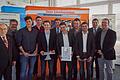Freisprechungsfeier bei der Metall-Innung Mainfranken-Mitte: (im Bild von links) HWK-Präsident Walter Heußlein, Edwin Gernert (Vorsitzender des Gesellenprüfungsausschusses Feinwerkmechanik), Marius Olbrich, Christian Stöckinger, Simon Knorr, Obermeister Detlef Lurz, Tobias Schmidt, Tim Büchner, Justin Röder, Alexander Koller (Vorsitzender des Gesellenprüfungsausschusses Konstruktionstechnik) und Festredner Timo Pohlmann.