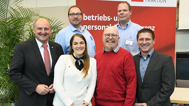 Bei der Betriebsrätekonferenz in Berlin: MdB Bernd Rützel, Alexander Thauer, Betriebsratsvorsitzender bei der WAREMA Renkhoff SE, Ronja Endres, Vorsitzende der AfA Bayern, Josef Duchnik, Gesamtbetriebsratsvorsitzender der Schwenk Zement KG in Karlstadt, Clemens Fries, Betriebsrats- und Gesamtbetriebsratsvorsitzender bei der Delonghi-Braun-Househould GmbH Marktheidenfeld und René Wohlfart von der Gewerkschaft EVG in Würzburg.