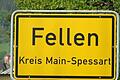 Fellen       -  Ortsschild von Fellen