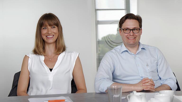 Sind stolz auf das Erreichte: Nina und André Reich, Geschäftsführer der Reich GmbH in Mellrichstadt.