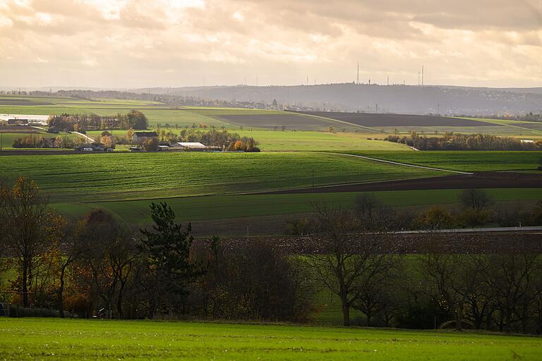 Am Kobersberg geht es erstmal bergauf. Dafür gibt es einen tollen Ausblick auf Rimpar und die Region Am Kobersberg geht es erstmal bergauf. Dafür gibt es einen tollen Ausblick auf Rimpar und die Region