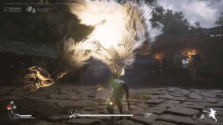 Screenshot vom Spiel „Black Myth: Wukong” - Wukong hat einige Zauber und Fähigkeiten im Ärmel: Der Affenkönig kann sich verwandeln. Screenshot vom Spiel „Black Myth: Wukong” - Wukong hat einige Zauber und Fähigkeiten im Ärmel: Der Affenkönig kann sich verwandeln.