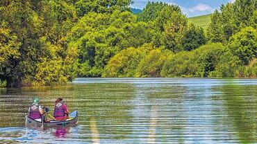 Freizeit an Main und Saale: Wasserwandern ist eines der Potenziale, die der Tourismusverband Franken weiterentwickeln will &ndash; hier ein Blick auf den Altmain bei Sommerach.