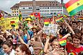 Ghana Abschied       -  Groß war die Begeisterung in Würzburg während der Fußball-Weltmeisterschaft 2006: Unser Bild entstand beim Abschiedsempfang auf dem Marktplatz für Ghanas Team nach dem Aus im Achtelfinale gegen Brasilien.