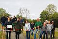 Bei der offiziellen Eröffnung (von links): Allianz-Managerin Verena Mörsner, Landschaftsarchitektin Franziska Liebig, Bürgermeisterin Ursula Engert sowie Andreas Öchsner von 'Pflanze und Garten'.