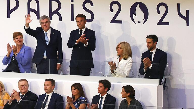 Paris 2024 - Schlussfeier       -  Emmanuel Macron ist nach dem Ende von Olympia leicht nostalgisch.