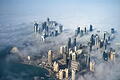Doha, Katar       -  ARCHIV - Im Nebel stehen die Hochhäuser der Skyline von Doha, Katar, am 15.0.2014. 
Die Hauptstadt von Katar ist Doha.