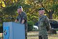 Oberst Werner Klaffus (links), Kommandeur Vereinte Nationen Ausbildungszentrum Bundeswehr, verabschiedet Oberstleutnant Jürgen Hassinger (rechts), Leiter Beratergruppe OMLT/Schutz, in den wohlverdienten Ruhestand.  Fotos: Alex Rettner       -  Oberst Werner Klaffus (links), Kommandeur Vereinte Nationen Ausbildungszentrum Bundeswehr, verabschiedet Oberstleutnant Jürgen Hassinger (rechts), Leiter Beratergruppe OMLT/Schutz, in den wohlverdienten Ruhestand.  Fotos: Alex Rettner