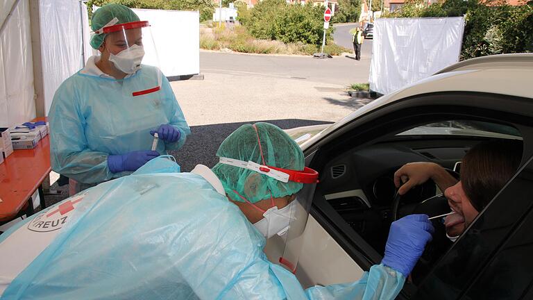 Etwa 22 000 PCR-Tests führte das Corona-Testzentrum für den Landkreis Kitzingen in Albertshofen bisher durch.