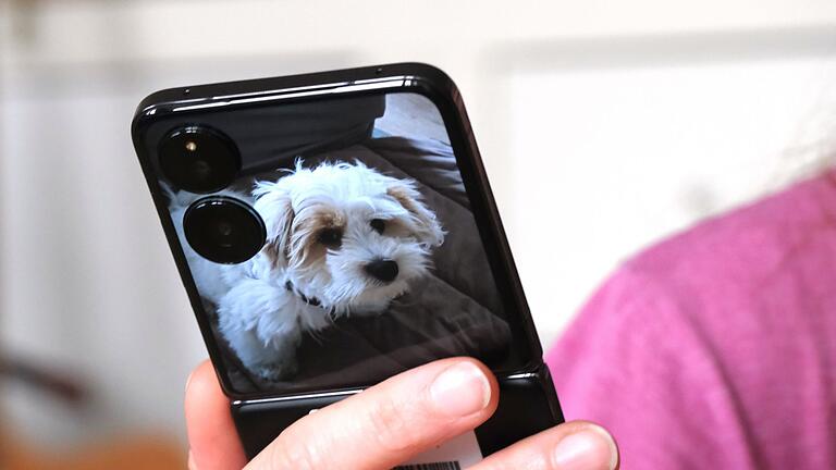 Xiaomi Mix Flip - Schau her: Ein interessantes Feature des Mix Flip ist die Live-Funktion des Außendisplays: Darin können sich die Menschen - oder auch Haustiere - sehen, die man auf Foto oder Video aufnimmt. Xiaomi Mix Flip - Schau her: Ein interessantes Feature des Mix Flip ist die Live-Funktion des Außendisplays: Darin können sich die Menschen - oder auch Haustiere - sehen, die man auf Foto oder Video aufnimmt.