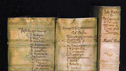 Rückentitel: Erst verhältnismäßig spät wurden Bücher auf dem Rücken beschriftet.