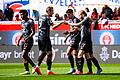 1. FC Heidenheim - Bayern München       -  Harry Kane (2. v. l.) und andere Bayern-Profis jubeln über einen Sieg gegen Heidenheim.