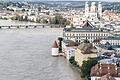 Hochwasser in Passau       -  Auch das September-Hochwasser in Passau fiel im Wetterjahr 2024 auf. (Archivbild).