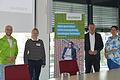 Das Foto zeigt (von links): Geschäftsführer Steffen Volk und Resilienztrainerin Elke Heinemann von der Barmer sowie Erster Bürgermeister Thomas Stamm und Organisatorin Sabine Laumeister beim Aktionstag der Stadt Marktheidenfeld.