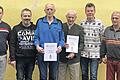 Unser Foto zeigt (von links) den neuen Schriftführer Piotr Sojda, Kassier Lothar Hartmann, Ehrenmitglied Günther Faulhammer, Ehrenmitglied Erwin Markert, Vorsitzenden Walter Schmitt und 2. Vorsitzenden Friedhard Fehr.       -  Unser Foto zeigt (von links) den neuen Schriftführer Piotr Sojda, Kassier Lothar Hartmann, Ehrenmitglied Günther Faulhammer, Ehrenmitglied Erwin Markert, Vorsitzenden Walter Schmitt und 2. Vorsitzenden Friedhard Fehr.