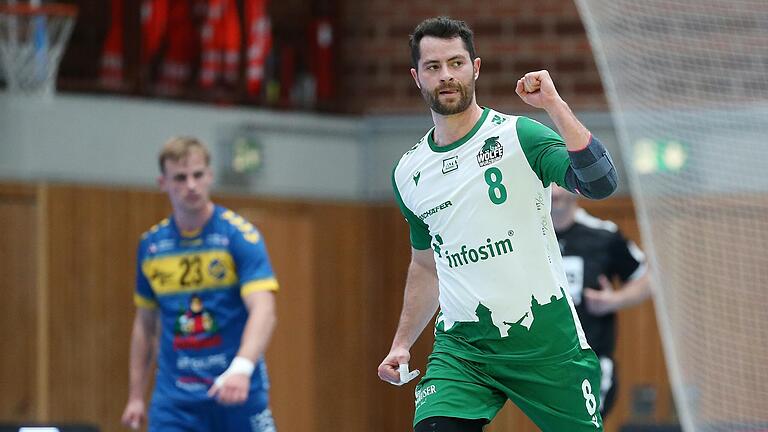 Konnte in seinem 350. Spiel für die Wölfe Würzburg über 13 eigene Tore jubeln, aber nicht über einen Sieg gegen die HSG Konstanz:&nbsp; Dominik Schömig.