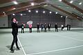 Matchball für Hallenspiele bei neuer Illuminierung der Tennishalle. Da nahm sogar Bürgermeister Armin Warmuth das Rack in die Hand. Winfried Ehling       -  Matchball für Hallenspiele bei neuer Illuminierung der Tennishalle. Da nahm sogar Bürgermeister Armin Warmuth das Rack in die Hand. Winfried Ehling