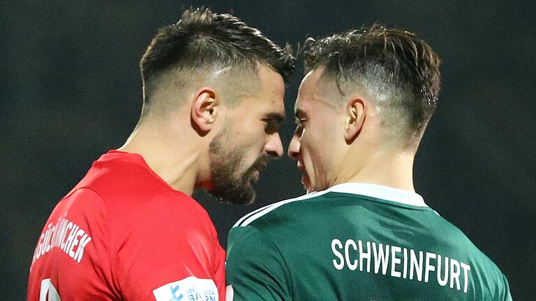 Türkgücü München gegen FC 05 Schweinfurt: Das war in der Liga ein verbissener Kampf (hier eine Szene aus dem Spiel 2019), es folgte eine Auseinandersetzung um den Drittliga-Aufstieg - und nun geht es doch noch einmal um die eigentlich schon geklärte Teilnahme am DFB-Pokal. Türkgücü München gegen FC 05 Schweinfurt: Das war in der Liga ein verbissener Kampf (hier eine Szene aus dem Spiel 2019), es folgte eine Auseinandersetzung um den Drittliga-Aufstieg - und nun geht es doch noch einmal um die eigentlich schon geklärte Teilnahme am DFB-Pokal.