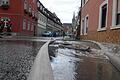 Zeil am Freitagabend: Das Hochwasser hat sich zurückgezogen, nun geht es noch darum, Keller leer zu pumpen.