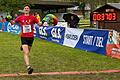 Am Ziel:&nbsp; Lennart Rössler vom SC Ostheim gewinnt den Wettbewerb über 8,5 Kilometer und wird sensationell deutscher Juniorenmeister im Berglauf.