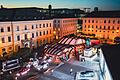 Überdimensioniertes Porsche-Modell in der Münchner Innenstadt       -  Die große Bühne für die Autoindustrie in der Münchner Innenstadt bei der Messe IAA Mobility gefällt nicht allen. (Archivbild)