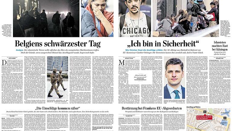 Terror in Brüssel, aktuelle Seiten 4 und 5 vom März 2016       -  Weitere aktuelle Seiten zum Terror in Brüssel. Siehe Faktor Nähe.