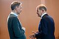 Lindner und Scholz.jpeg       -  Christian Lindner (links) und Olaf Scholz. Der Bundeskanzler hat sich in die stockenden Haushaltsgespräche eingeschaltet.
