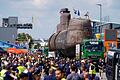 Ankunft des früheren Marine-U-Boots U17       -  Das Marine-U-Boot U17 kommt in Sinsheim an.