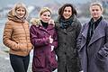 Drei geflüchtete Frauen - drei Schicksale: von links Kateryna Petrash, Julia Kaurova und Olga Brazhnik mit Gabriele Nelkenstock&nbsp; (3.v.l.) vom Verein 'Hilfe im Kampf gegen Krebs', die sich für Geflüchtete einsetzt.