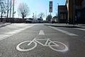 Die erste Fahrradstraße in Schweinfurt wurde in der Gustav-Heusinger-Straße eingerichtet, am Schelmsrasen die zweite.