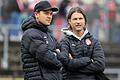 Julian Grell (links), Trainer des TSV Aubstadt, und Martin Lanig (rechts), Trainer der Würzburger Kickers treffen sich am Samstag, 5. April, mit ihren Mannschaften wieder.