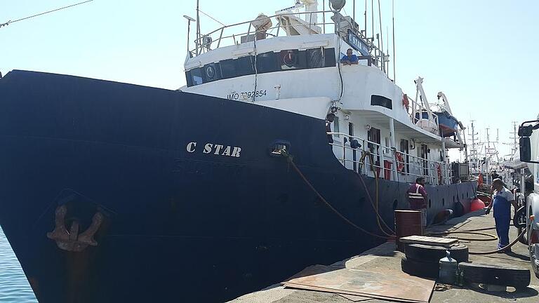 «C-Star»       -  Das von der rechten &bdquo;Identitären Bewegung&ldquo; gecharterte Schiff &bdquo;C-Star&ldquo; am Donnerstag im Hafen von Famagusta auf Zypern.