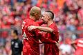 Arjen Robben und Franck Ribéry       -  Arjen Robben (l) und Franck Ribéry sind auch beim Beckenbauer Cup dabei.