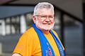 Josef Weber (im Bild) ist Mitglied der Ping-Pong-Ultras, dem Fanklub des Tischtennis-Bundesligisten TSV Bad Königshofen. Das orangefarbene Shirt ist das Markenzeichen der Fan-Bewegung.