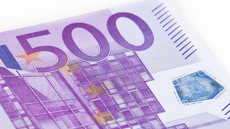 500 Euro       -  Symbolbild: 500-Euro-Schein