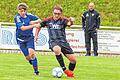 Julius Buchs (rechts, JFG Grabfeld) sichert sich im Zweikampf den Ball und schießt das 5:0 im letzten Saisonspiel gegen den TV Haßfurt.