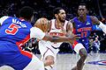 Detroit Pistons - New York Knicks       -  Die Pistons holten den Sieg gegen New York auch wegen kritischer Punkte von Dennis Schröder.