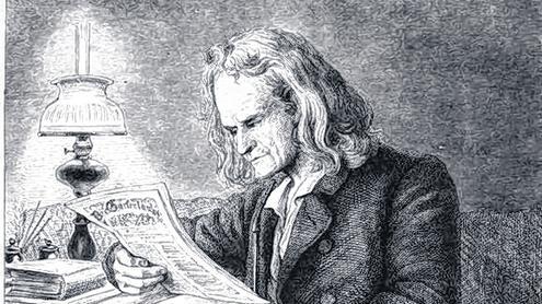 Der Schweinfurter Dichter Friedrich Rückert beim Lesen der &bdquo;Gartenlaube&ldquo;, eine Zeichnung, die in der &bdquo;Gartenlaube&ldquo; erschien.
