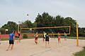 Elf Mannschaften wetteiferten beim Sporttag der Polizeiinspektionen aus der Region Main-Rhön in Mellrichstadt um den Pokal im Beachvolleyball.
