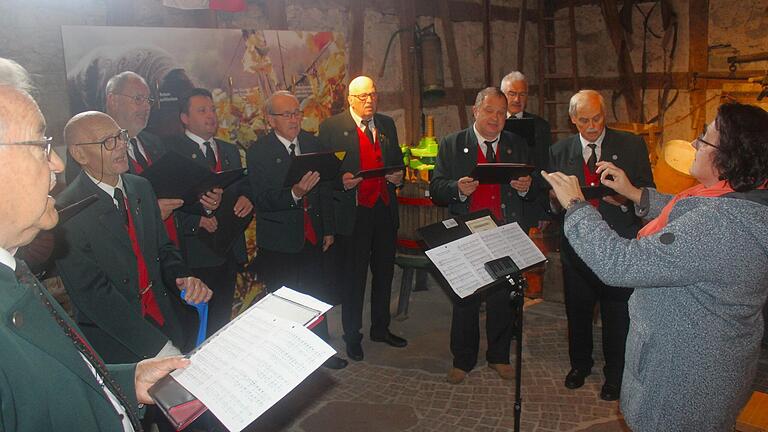 Passender Lieder zum Wein bot der Männergesangverein Castell bei der Feierstunde.