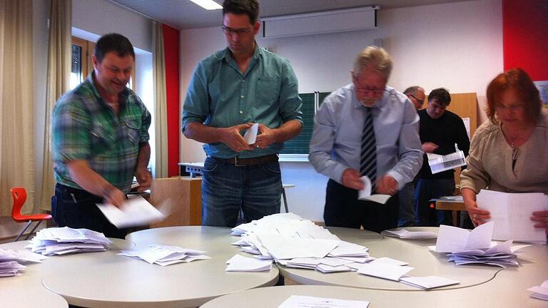 Auszählung der Bürgerneisterwahl am 9. April 2017.