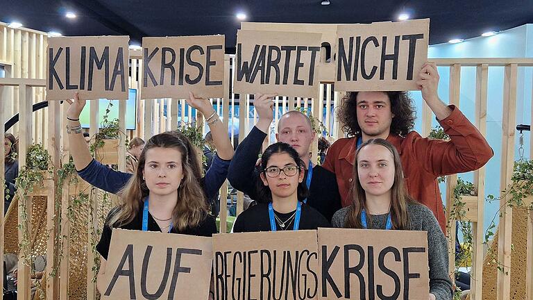 Weltklimakonferenz COP29 in Baku       -  Auch in Baku dabei: Deutsche Aktivisten von Fridays for Future.