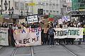 Einen Demonstrationszug, wie hier im Januar, wird es am Freitag nicht geben. Stattdessen findet diesen Freitag eine Kundgebung auf den Mainwiesen statt.